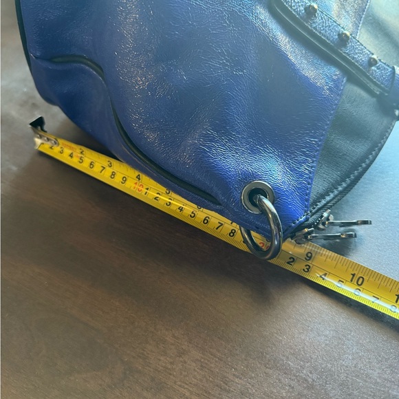 NWOT Eric Javits Blue Black Satchel Hand Bag shoulder - Picture 14 of 15